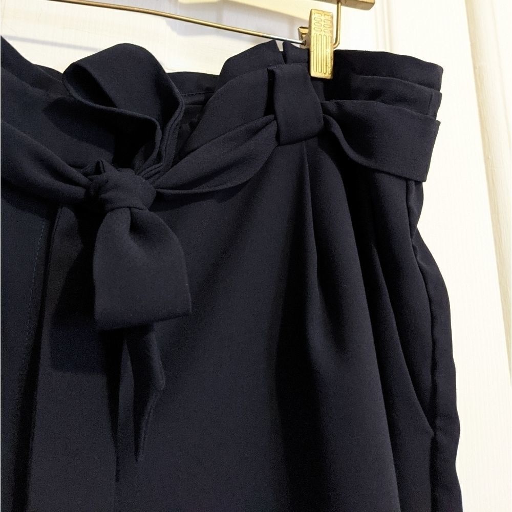 Express High Waisted Paperbag Ankle Pant Navy Plus - Picture 6 of 9